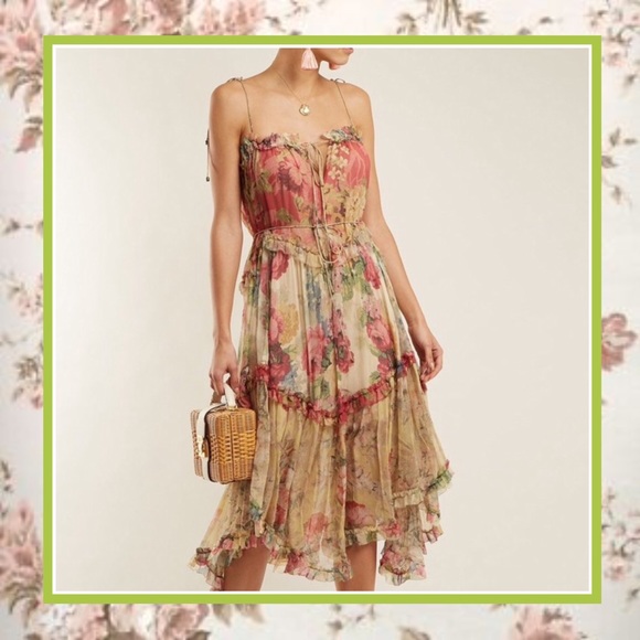 Unique Styles dresses Dresses & Skirts - 🎀 BOHEMIAN FLORAL RUFFLE DRESS FLOWER MIDI BOHO